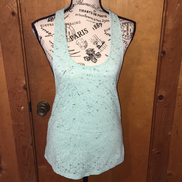 Garage Tops - Sheer floral tank